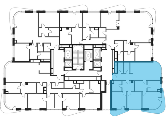 Продажа 3-комнатной квартиры 125,8 м², 9/14 этаж