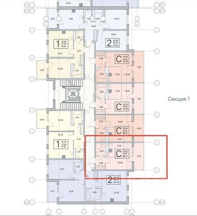Продажа квартиры-студии 21,9 м², 3/5 этаж