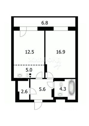 Продажа 2-комнатной квартиры 46,9 м², 24/25 этаж
