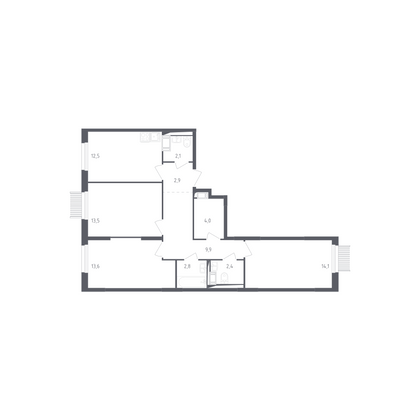 32,8 м², 1-комн. квартира, 12/17 этаж