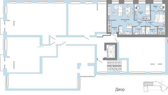 Продажа 3-комнатной квартиры 65 м², 3/7 этаж