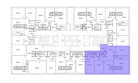 Продажа 4-комнатной квартиры 125,9 м², 4/14 этаж