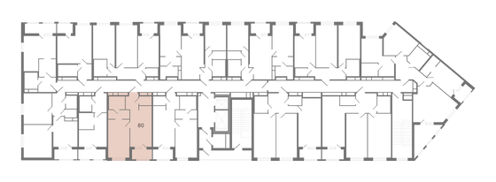 Продажа 1-комнатной квартиры 45 м², 8/12 этаж