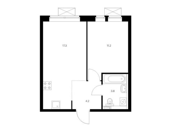 Продажа 1-комнатной квартиры 36,5 м², 28/33 этаж