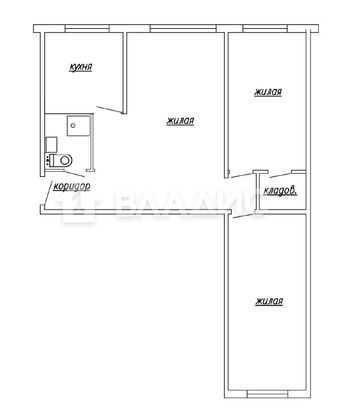 Продажа 3-комнатной квартиры 55,1 м², 1/5 этаж