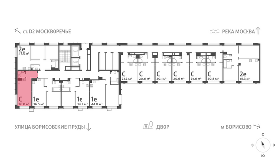 Продажа квартиры-студии 26 м², 3/30 этаж