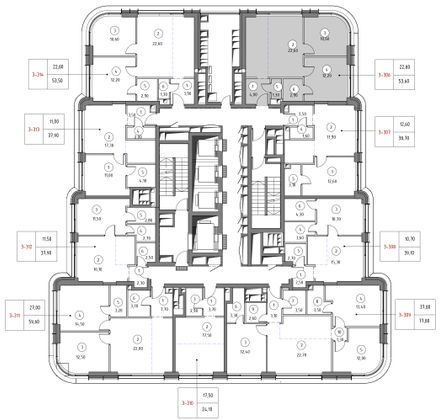 Продажа 2-комнатной квартиры 53,6 м², 37/53 этаж