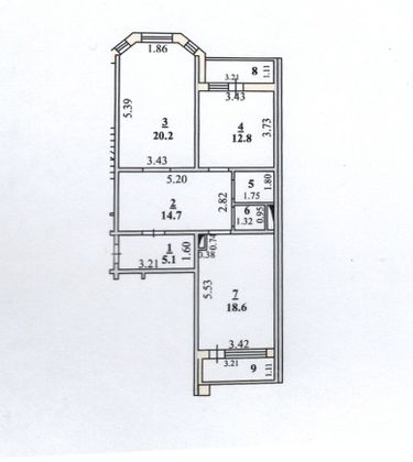 Продажа 2-комнатной квартиры 80 м², 7/17 этаж