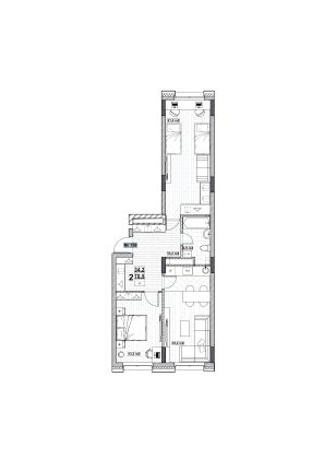 Продажа 2-комнатной квартиры 70,5 м², 4/24 этаж