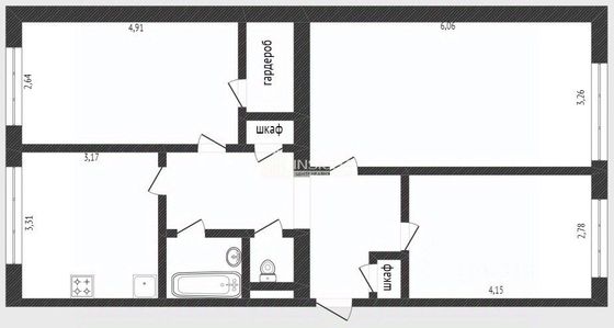Продажа многокомнатной квартиры 70,6 м², 2/5 этаж