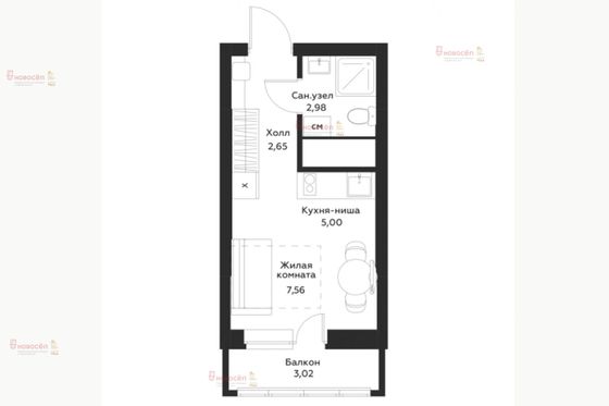 Продажа 1-комнатной квартиры 19 м², 10/25 этаж
