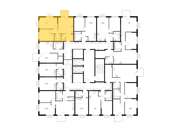 Продажа 2-комнатной квартиры 53 м², 9/17 этаж