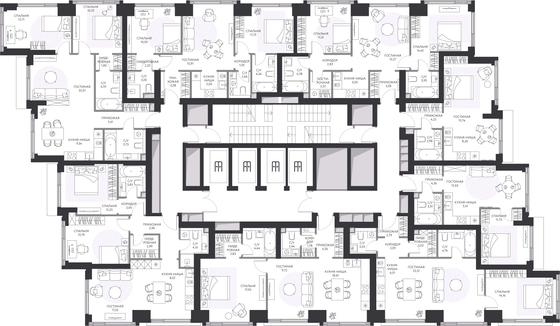 Продажа 2-комнатной квартиры 64,1 м², 6/41 этаж