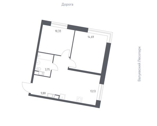 Продажа 2-комнатной квартиры 51,8 м², 18/20 этаж