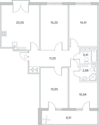 Продажа 4-комнатной квартиры 96,9 м², 4/4 этаж