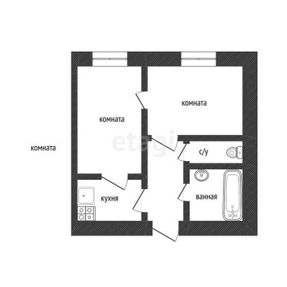 Продажа 2-комнатной квартиры 35,4 м², 5/5 этаж