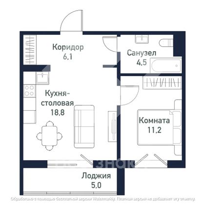 Продажа 2-комнатной квартиры 40,5 м², 3/10 этаж