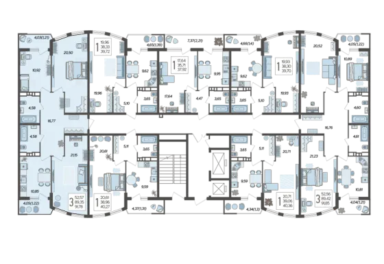 Продажа 3-комнатной квартиры 91,8 м², 8/21 этаж