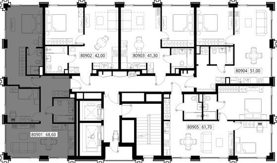 Продажа 2-комнатной квартиры 68,6 м², 9/10 этаж