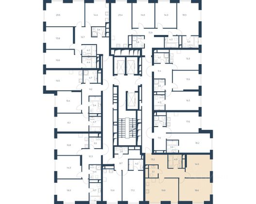 Продажа квартиры со свободной планировкой 74,2 м², 10/21 этаж