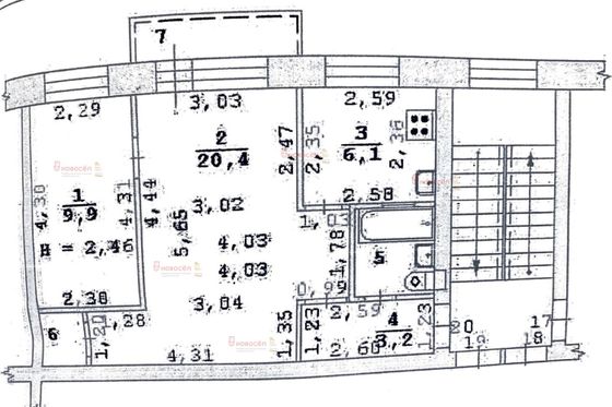 Продажа 2-комнатной квартиры 44 м², 5/5 этаж