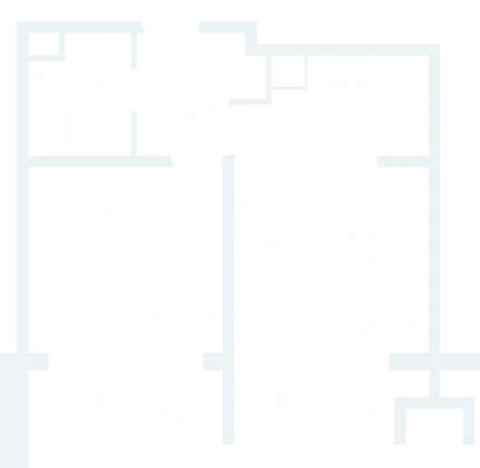 Продажа 1-комнатной квартиры 42 м², 9/9 этаж