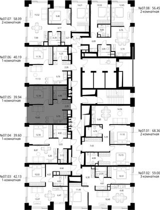 Продажа 2-комнатной квартиры 39,9 м², 7/27 этаж