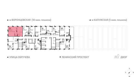 Продажа 2-комнатной квартиры 59,5 м², 41/58 этаж