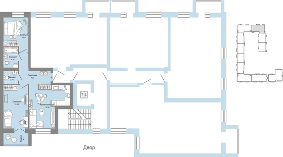 Продажа 3-комнатной квартиры 64 м², 4/7 этаж