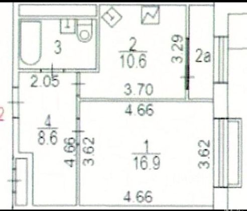 Продажа 1-комнатной квартиры 41,6 м², 2/12 этаж