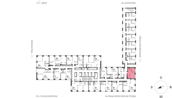 Продажа квартиры-студии 28,6 м², 2/52 этаж