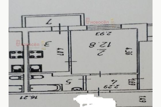 Продажа 2-комнатной квартиры 42 м², 6/16 этаж