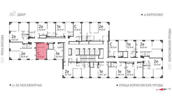 Продажа квартиры-студии 25,5 м², 37/52 этаж