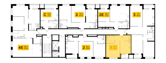 Продажа 1-комнатной квартиры 38,4 м², 11/22 этаж