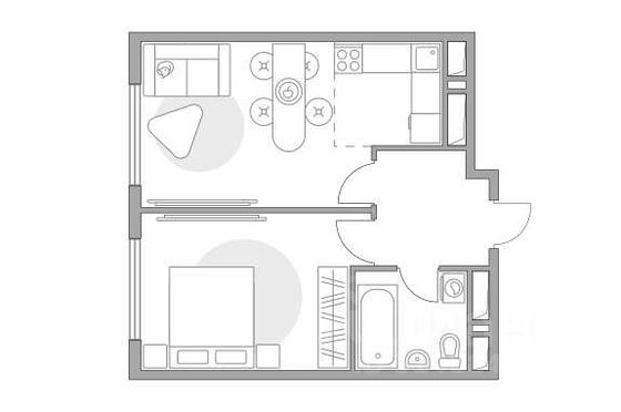 Продажа 2-комнатной квартиры 34,1 м², 16/23 этаж