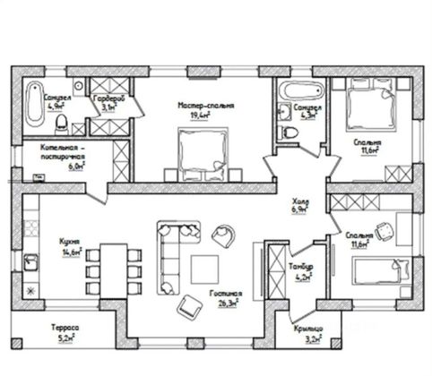 Продажа дома, 122 м², с участком 9 соток