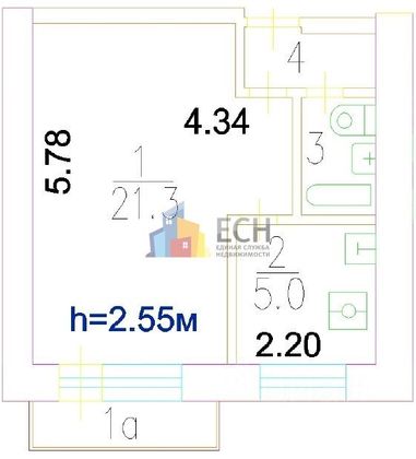 Продажа 1-комнатной квартиры 31 м², 7/9 этаж