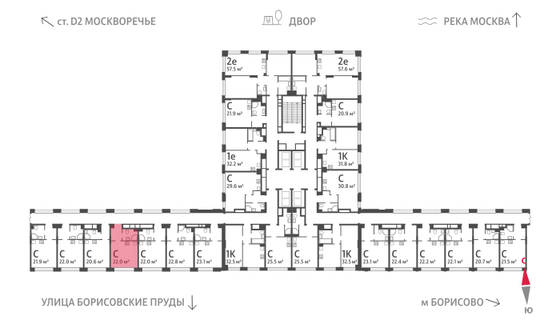 Продажа квартиры-студии 22 м², 3/30 этаж