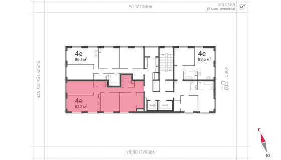 Продажа 3-комнатной квартиры 82,3 м², 3/15 этаж