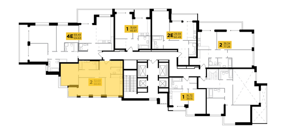 Продажа 2-комнатной квартиры 68,8 м², 26/26 этаж