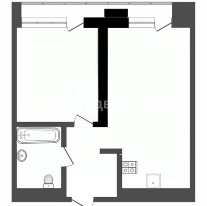 Продажа 1-комнатной квартиры 39 м², 2/6 этаж