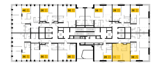 Продажа 2-комнатной квартиры 41,2 м², 23/33 этаж