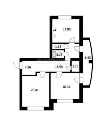 Продажа 3-комнатной квартиры 85,8 м², 4/10 этаж
