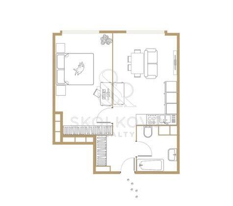 Продажа 2-комнатной квартиры 42,4 м², 14/33 этаж