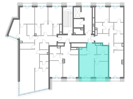 Продажа 1-комнатной квартиры 55,7 м², 6/7 этаж