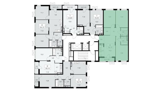 Продажа 4-комнатной квартиры 78,6 м², 12/16 этаж