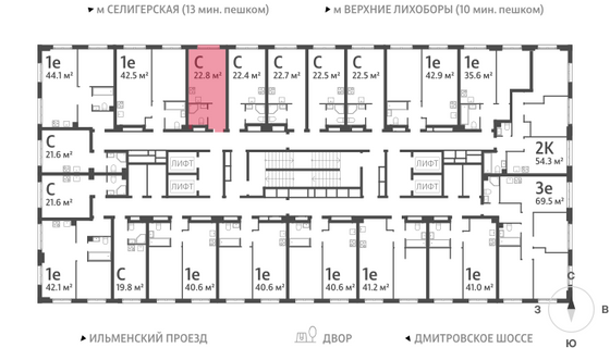 Продажа квартиры-студии 22,7 м², 32/32 этаж