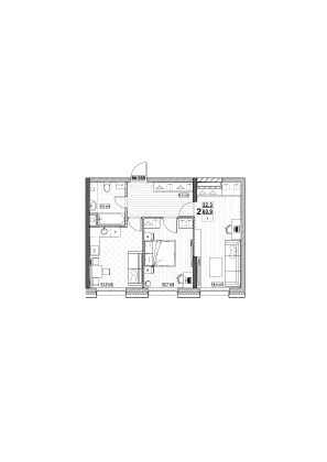 Продажа 2-комнатной квартиры 60,9 м², 2/24 этаж