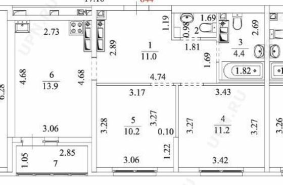 Продажа 2-комнатной квартиры 53 м², 25/26 этаж