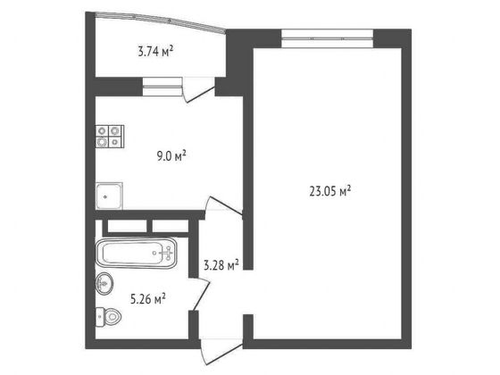 Продажа 1-комнатной квартиры 37 м², 10/14 этаж